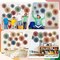 18 Pcs Calming Hanging Paper Fans Decor Back to School Paper Fans Round Garlands Bulletin Board Classroom Decorations for Party